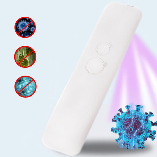 Portable 6-led Uvc Sterilizer Objects Timer Wand-type Lamp Usb Rechargeable 400mah 15x3.8 Cm