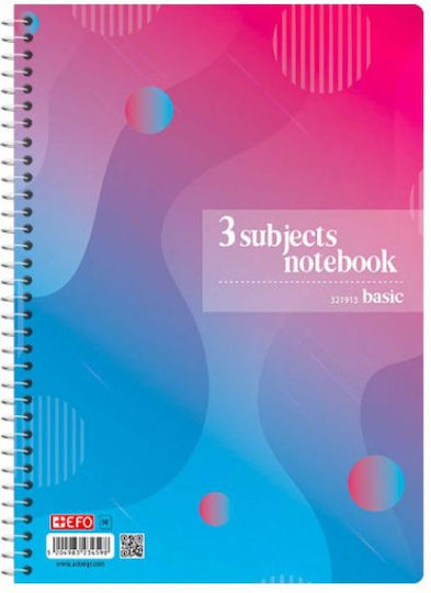 +Efo Spiral Notebook Ruled A4 150 Sheets 5 Subjects 1pcs (Μiscellaneous Designs)