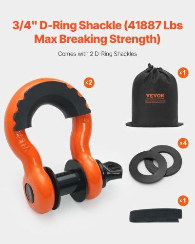 Vevor Car Towing Strap In Orange Color