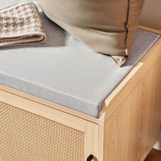 Mobilier de Intrare cu Bancă Natural & Grey 110x40x49cm