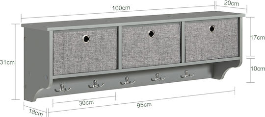 SoBuy Μεταλλική 10 Θέσεων 100x31x20cm