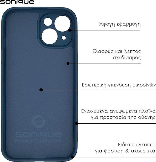 Sonique Liquid Back Cover Silicon Albastru marin (iPhone 12 mini)