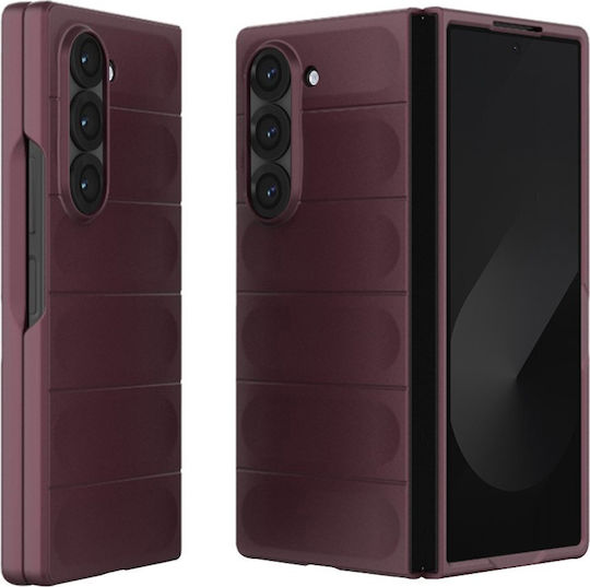 Techsuit Magic Umschlag Rückseite Kunststoff Burgundisch (Galaxy Z Fold6)
