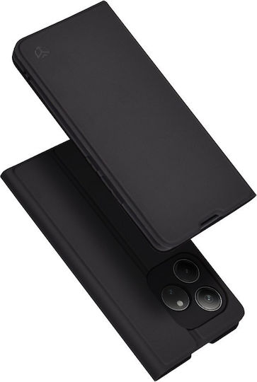 Techsuit Book Silicone / Synthetic Leather Black (Realme GT 6 / GT 6T)