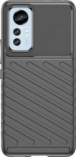 Hurtel Thunder Задна корица Силикон Черен (Xiaomi 12 Lite)