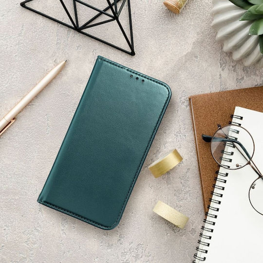 Magneto Book Silicone / Fabric / Plastic Green (Redmi 13C, Poco C65)