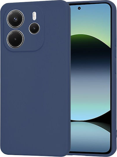 Techsuit Umschlag Rückseite Silikon Marineblau (Redmi Note 14 4G)