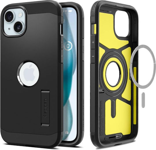Spigen Tough Armor MagFit Back Cover Πλαστικό / Σιλικόνης 0.3mm Μαύρο (iPhone 15)