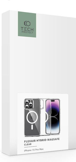Tech-Protect Flexair Hybrid Back Cover Plastic / Silicon Transparent (iPhone 15 Pro Max)