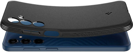 Spigen Essential Sandblast Umschlag Rückseite Silikon Schwarz (Galaxy M35)