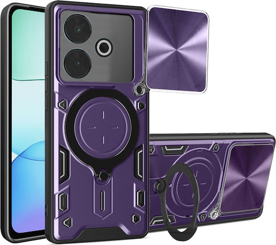Techsuit Camguard Pro Back Cover Πλαστικό / Tempered Glass Μωβ (Redmi 13 / Poco M6 4G)