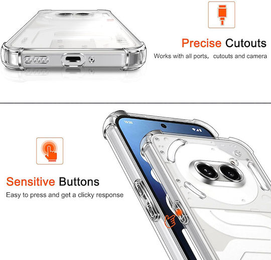 Techsuit Umschlag Rückseite Silikon Transparent (Nothing Phone (3a) Pro)