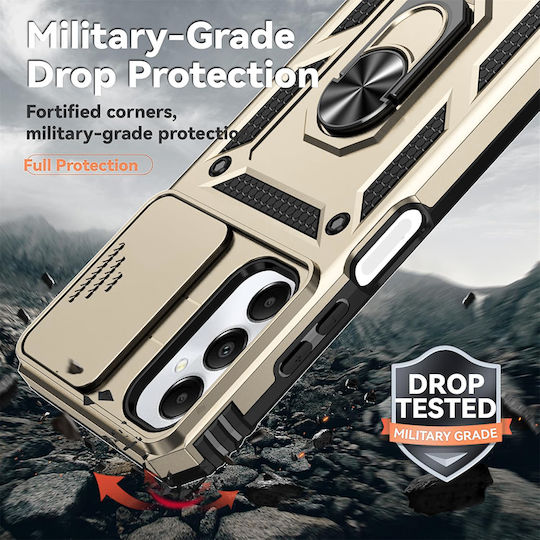 Techsuit Camshield Umschlag Rückseite Metallisch Rose Gold (Samsung Galaxy A56 5G - Techsuit)