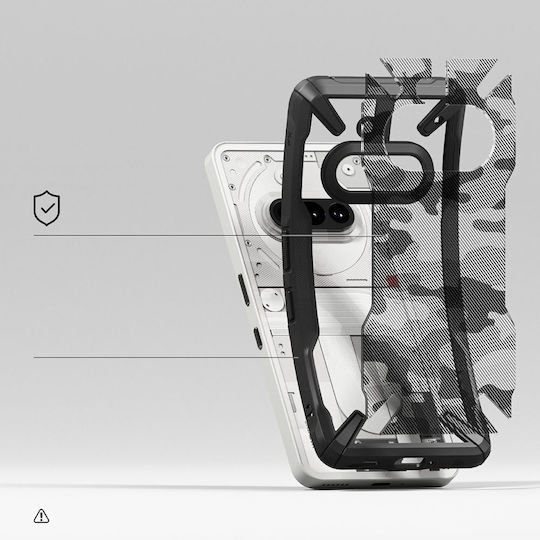 Ringke Fusion X Back Cover Silicone 2mm with Strap Black (Huawei P10 Lite / Honor 10)