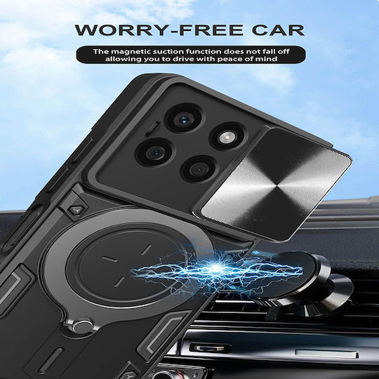 Techsuit Umschlag Rückseite Silikon Schwarz (Honor X8c - Techsuit)