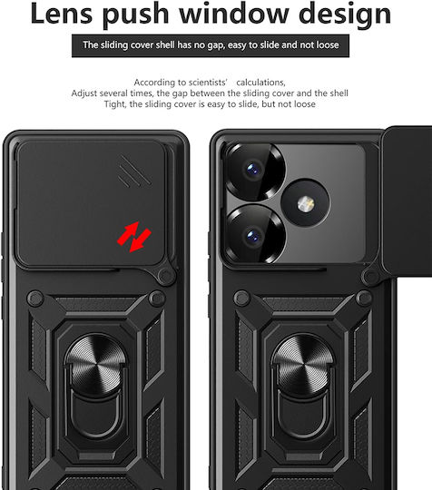 Techsuit Camshield Back Cover Πλαστικό / Σιλικόνης Μαύρο (Poco F6)