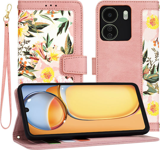 Techsuit Umschlag Rückseite Silikon Rosa (Xiaomi Redmi 13C, Poco M6, C65)