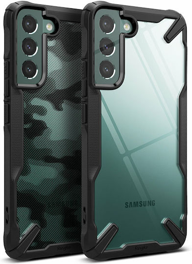 Ringke Fusion X Back Cover Πλαστικό με Λουράκι Μαύρο (Galaxy S22+ 5G)