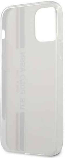 U.S. Polo Assn. Tricolor Pattern Задна корица Силикон Бял (iPhone 12 Pro Max)