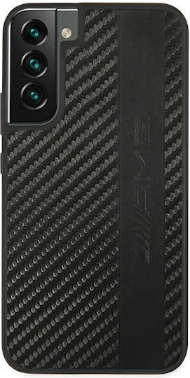 Mercedes-Benz Carbon Stripe & Embossed Umschlag Rückseite Kunststoff Schwarz (Galaxy S22+ 5G)