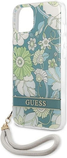 Guess Flower Strap Back Cover Πλαστικό Πράσινο (iPhone 13 mini)
