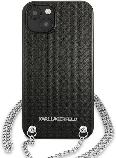 Karl Lagerfeld Back Cover Silicone with Strap Black (iPhone 13 mini)