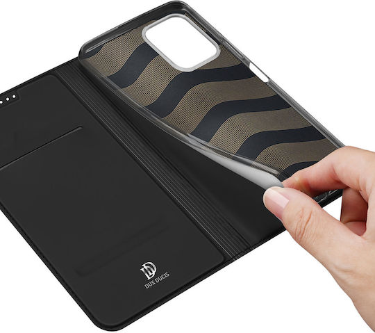 Dux Ducis Skin Pro Series Book Piele / Piele artificială / Silicon / Plastic Negru (Realme C33)