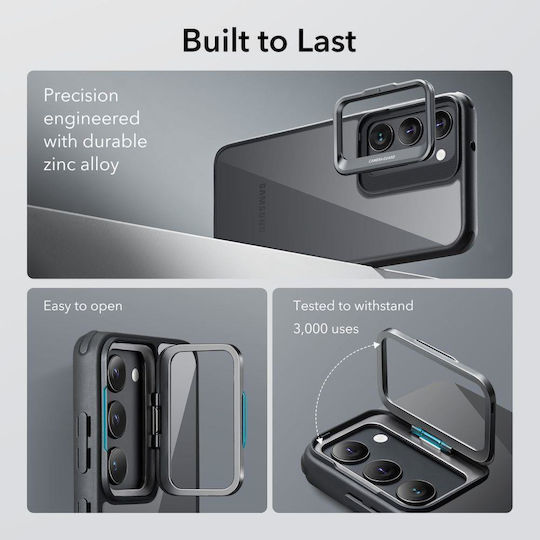 ESR Classic Kickstand Umschlag Rückseite Silikon 1.2mm Clear/Black (Galaxy S23+)