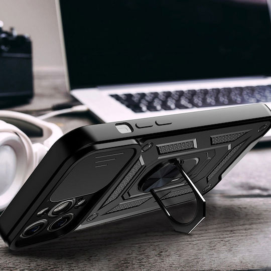 Techsuit CamShield Series Back Cover Πλαστικό / Σιλικόνης Μαύρο (Oppo Reno6)
