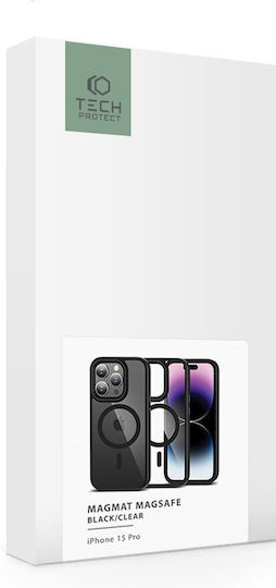 Tech-Protect Magmat Back Cover Σιλικόνης / Πλαστικό Black / Clear (iPhone 15 Pro)