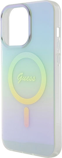 Guess Iml Iridescent Magsafe Back Cover Πλαστικό Τιρκουάζ (iPhone 15 Pro Max)