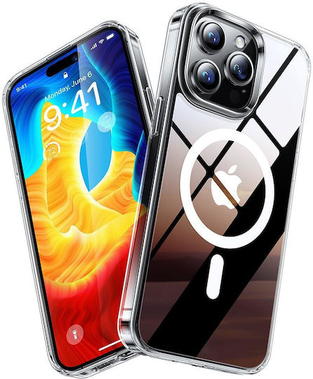 Torras Diamond Clear-mag Back Cover Tempered Glass 1.016mm Magnetic Transparent (iPhone 15 Pro)