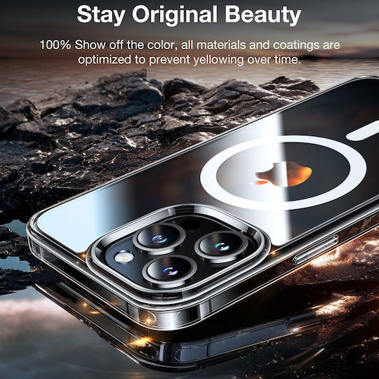 Torras Diamond Clear-mag Back Cover Tempered Glass 1.016mm Magnetic Transparent (iPhone 15 Pro)