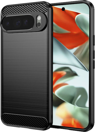 Techsuit Carbon Back Cover Silicone Black (Google Pixel 9 Pro XL)