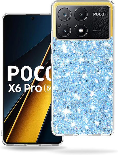 Techsuit Umschlag Rückseite Silikon Blau (Poco X6 Pro)