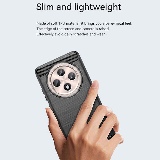 Techsuit Carbon Back Cover Σιλικόνης Μπλε (Oppo Reno12 F, Oppo Reno12 FS)