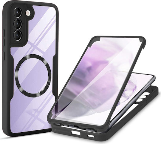 Techsuit ColorVerse 360 Vollschutz Silikon Schwarz Handyhüllen für Galaxy S21 FE 5G