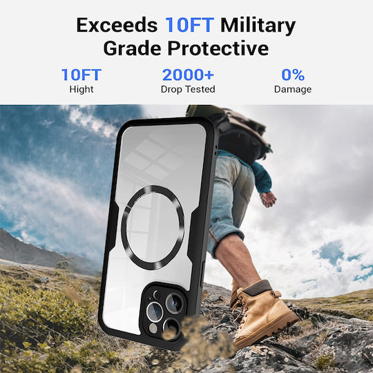 Techsuit ColorVerse 360 Vollschutz Silikon Schwarz Handyhüllen für Galaxy S21 FE 5G