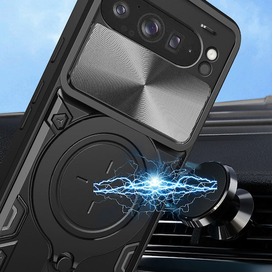 Techsuit Camguard Pro Umschlag Rückseite Silikon Schwarz (Honor Magic7 Pro - Techsuit)