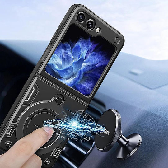 Techsuit Camguard Pro Back Cover Μεταλλικό Μαύρο (Galaxy Z Flip5)