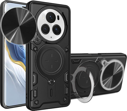 Techsuit Umschlag Rückseite Silikon Schwarz (Honor Magic6 Pro)