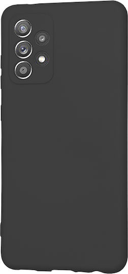 Techsuit Umschlag Rückseite Silikon Schwarz (Galaxy A52 / A52s)