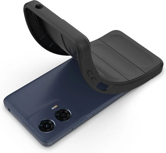 Techsuit Shield Umschlag Rückseite Silikon Schwarz (Moto G24 / G04 / G04s)