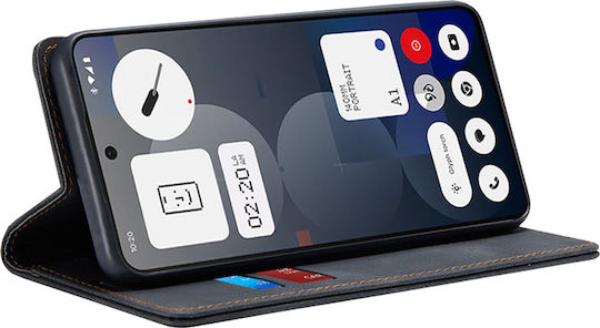Techsuit Book Piele artificială / Silicon Negru (Nothing Phone (3a) Pro)
