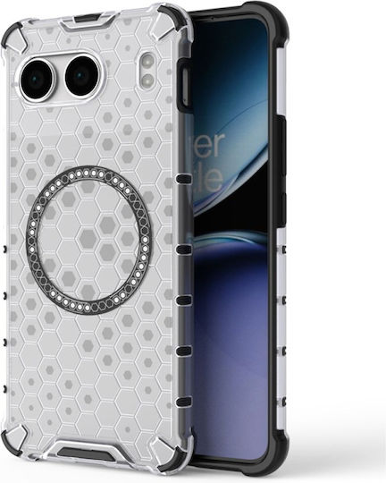 Techsuit Honeycomb Umschlag Rückseite Silikon Weiß (OnePlus Nord 4)