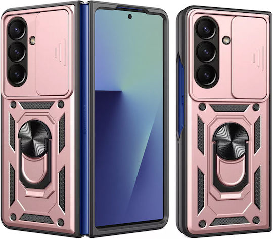 Techsuit Umschlag Rückseite Kunststoff Rose Gold (Galaxy Z Fold7)