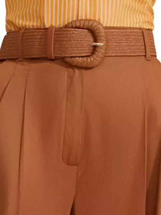 Elastic Women's Belt Brown