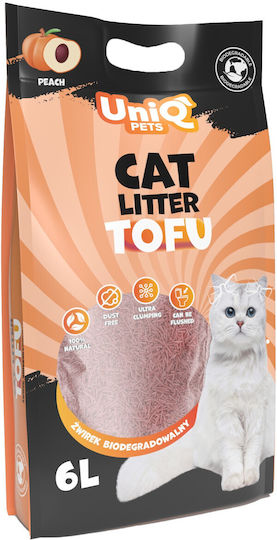 Uniq Nisip pentru Pisici Tofu cu Aromă Piersică 6lt