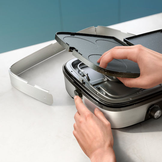 Philips 6000 Series Tabletop Electric Grill Smooth and Ribbed Plate 2000W