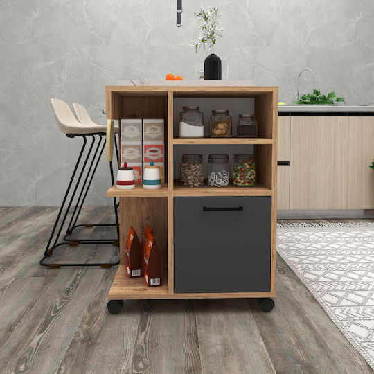 Ντουλάπι Γραφείου Ξύλινο Atlantic Pine, Anthracite 60x80.9x35cm